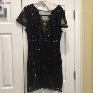 Black Sequin cocktail dress